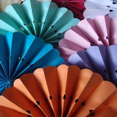 Pinwheel Paper Hand Fans