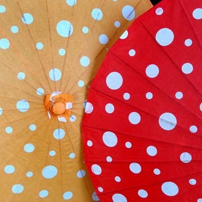 Polka Dot Pattern Paper Parasol Umbrellas