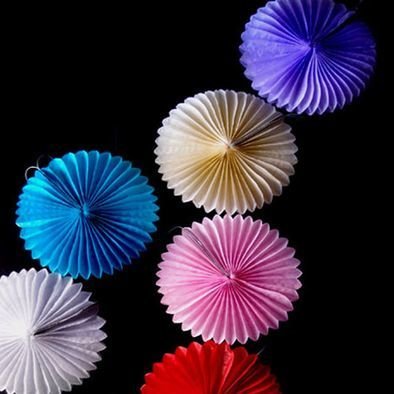 Tissue Paper Flower Rosette Fan Decorations