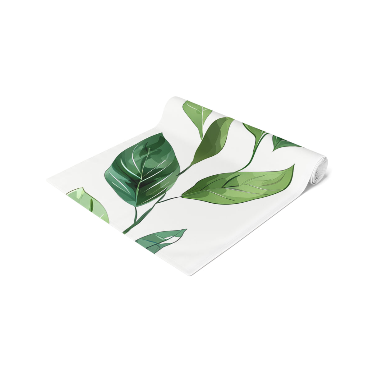 Greenery Table Runner with Green Leaves Design (16&quot; × 72&quot;)