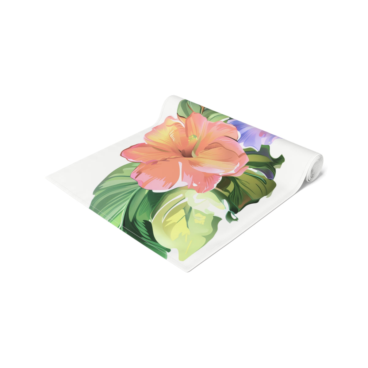 Tropical Table Runner with Vibrant Floral Design (16&quot; × 72&quot;)