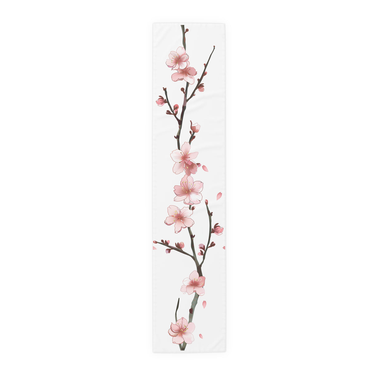 Sakura Table Runner with Pink Cherry Blossoms Design (16&quot; × 72&quot;)