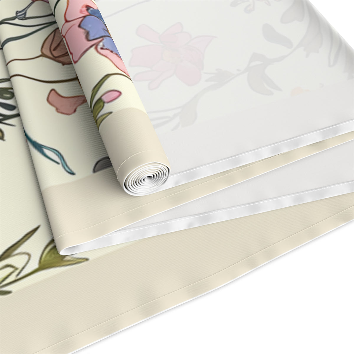 Pastel Garden Table Runner with Spring Wildflower Floral Design (16&quot; × 72&quot;)