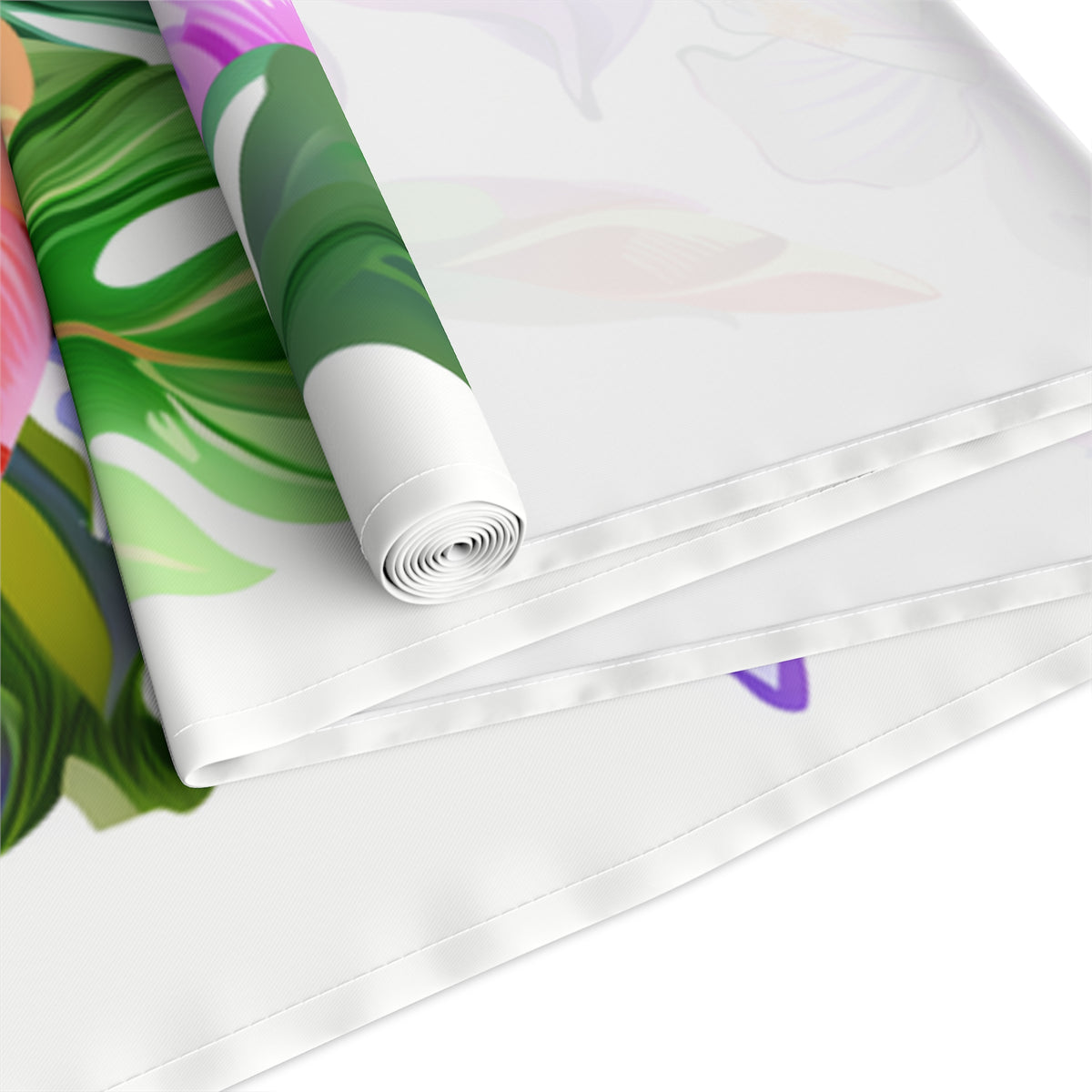 Tropical Table Runner with Vibrant Floral Design (16&quot; × 72&quot;)
