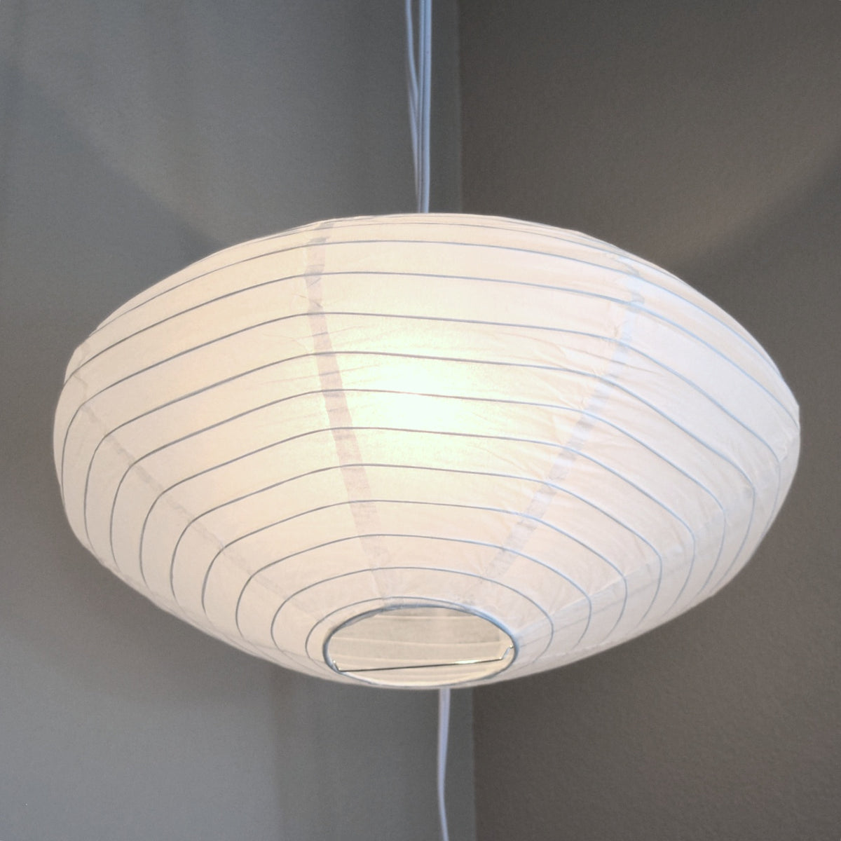 16&quot; Beige Saturn Paper Lantern