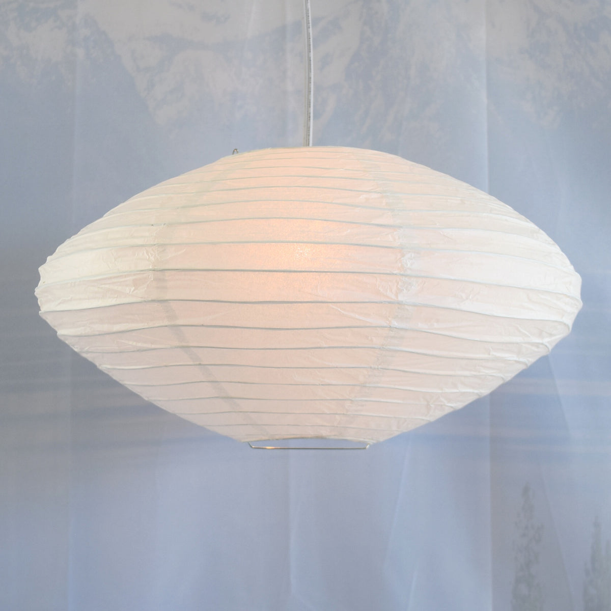 16&quot; Beige Saturn Paper Lantern
