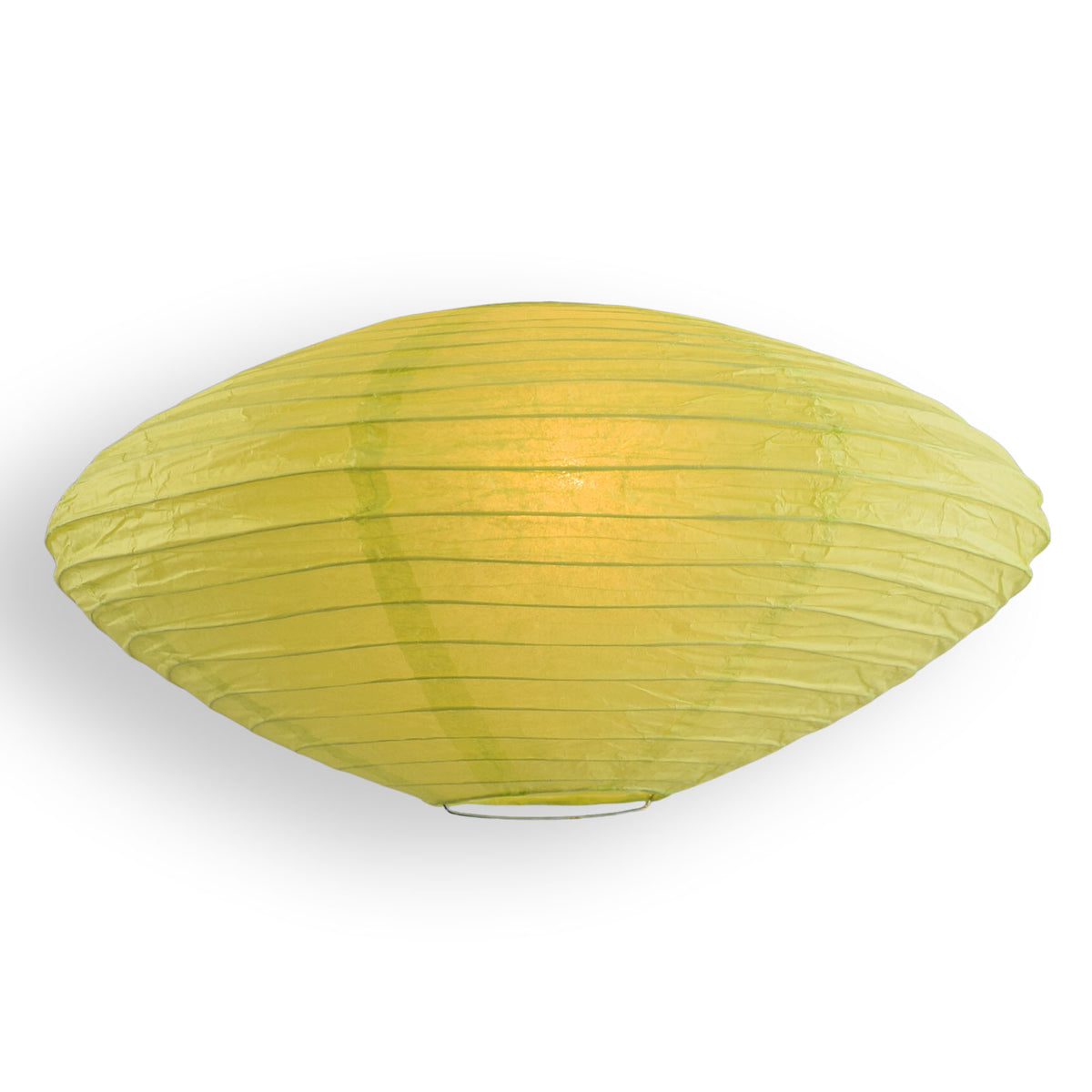 16&quot; Light Lime Saturn UFO Paper Lantern