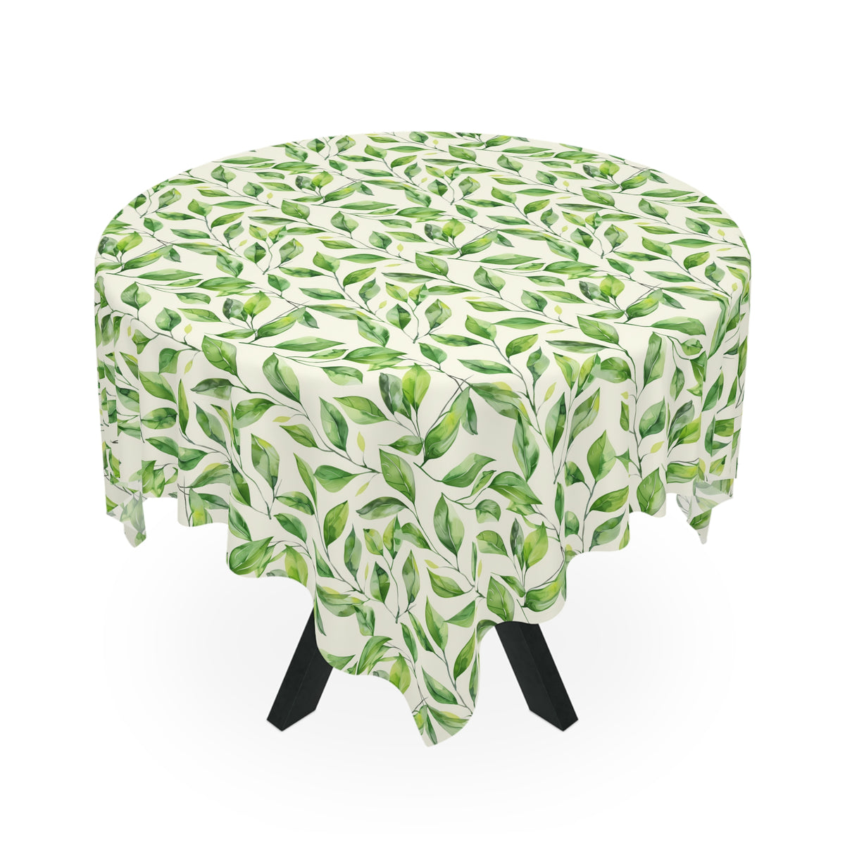 Decorative Tablecloth with Green Gardens Design, Durable Polyester (55.1&quot; x 55.1&quot;)