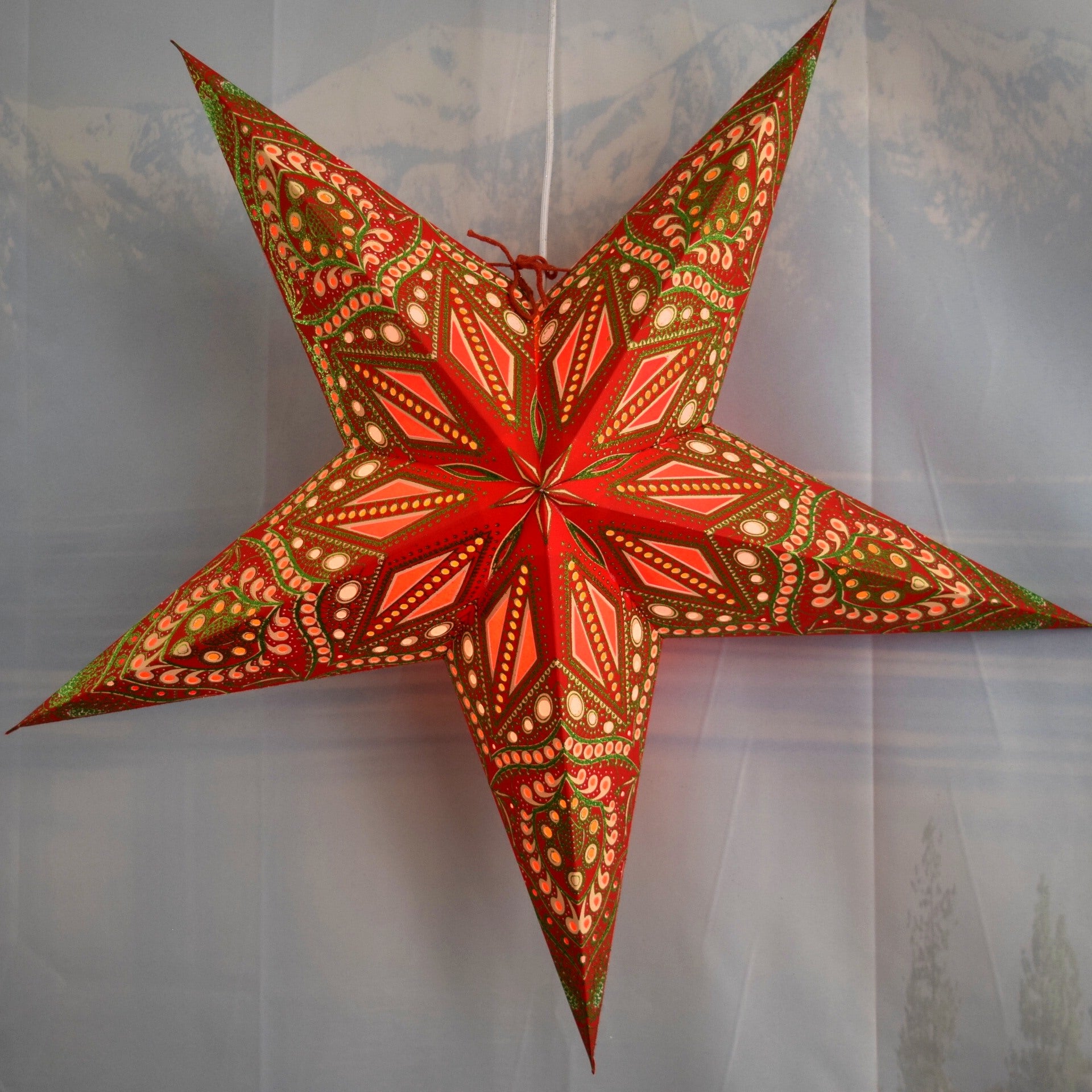 Paper star pendant light discount