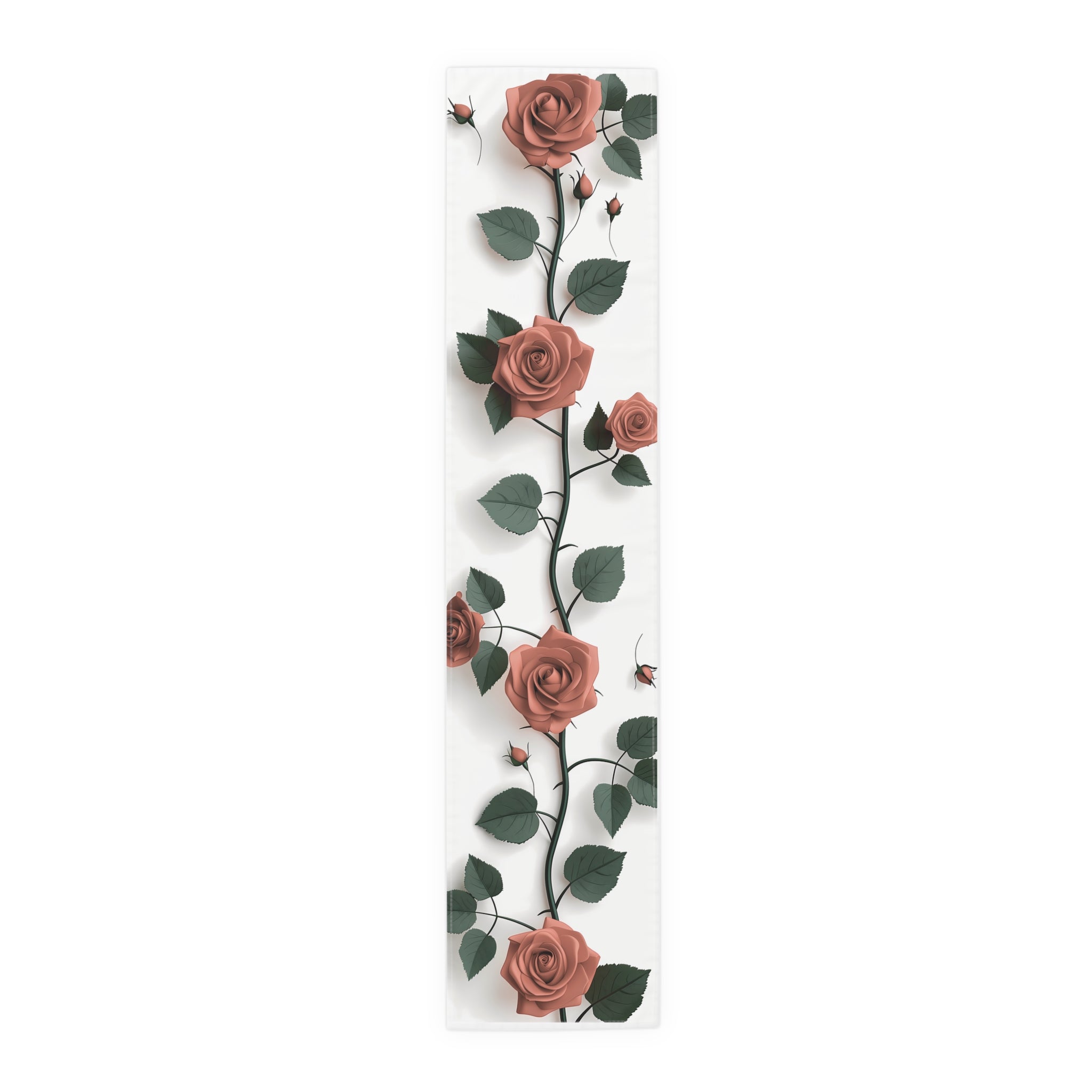 table runner 亀甲取り花丸　帯リメイク　長尺250㎝ Classic Table Runner with Pretty Red Roses Floral Design (16