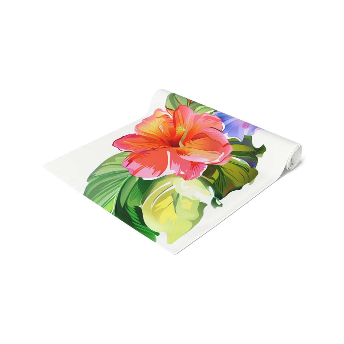 Tropical Table Runner with Vibrant Floral Design (16&quot; × 72&quot;)