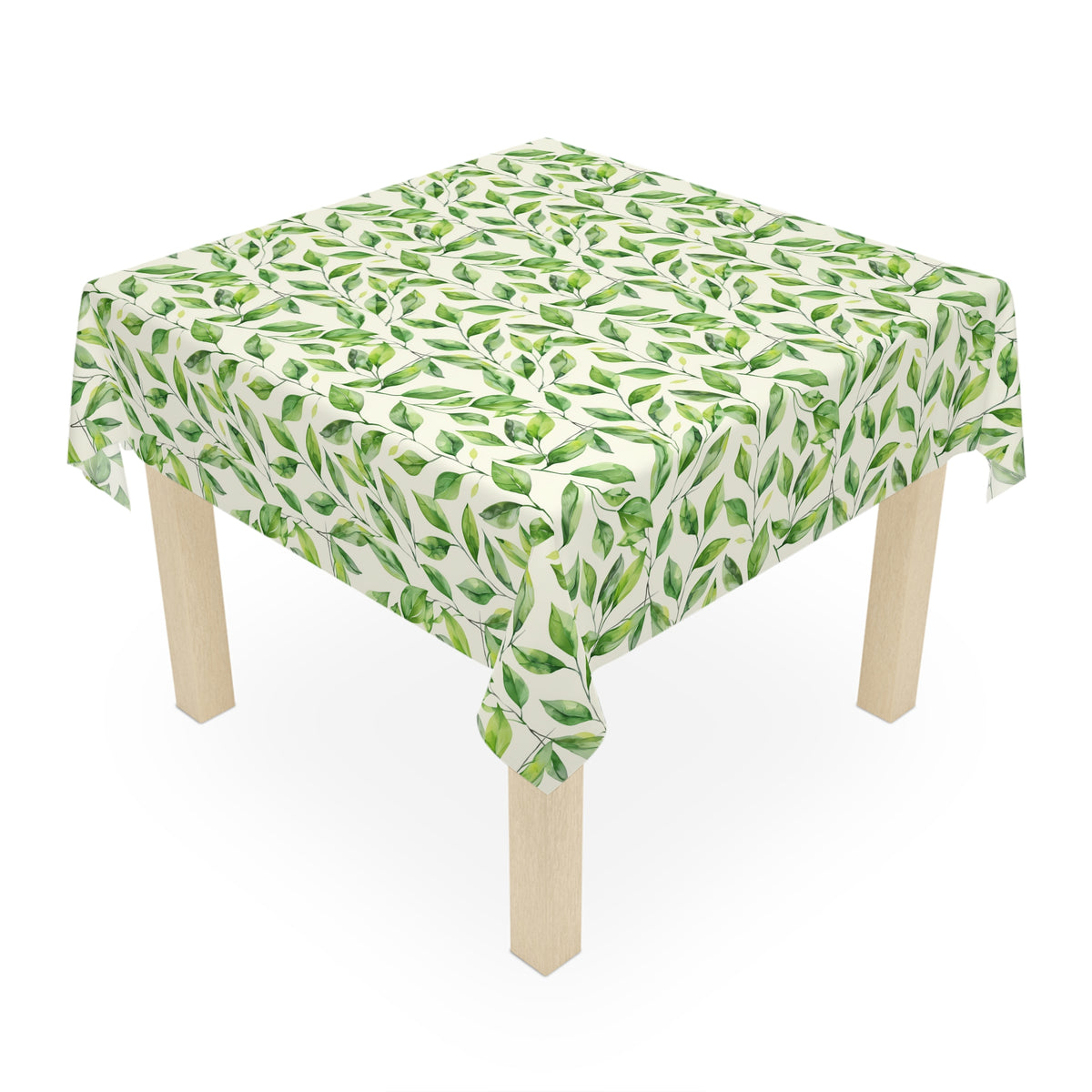 Decorative Tablecloth with Green Gardens Design, Durable Polyester (55.1&quot; x 55.1&quot;)