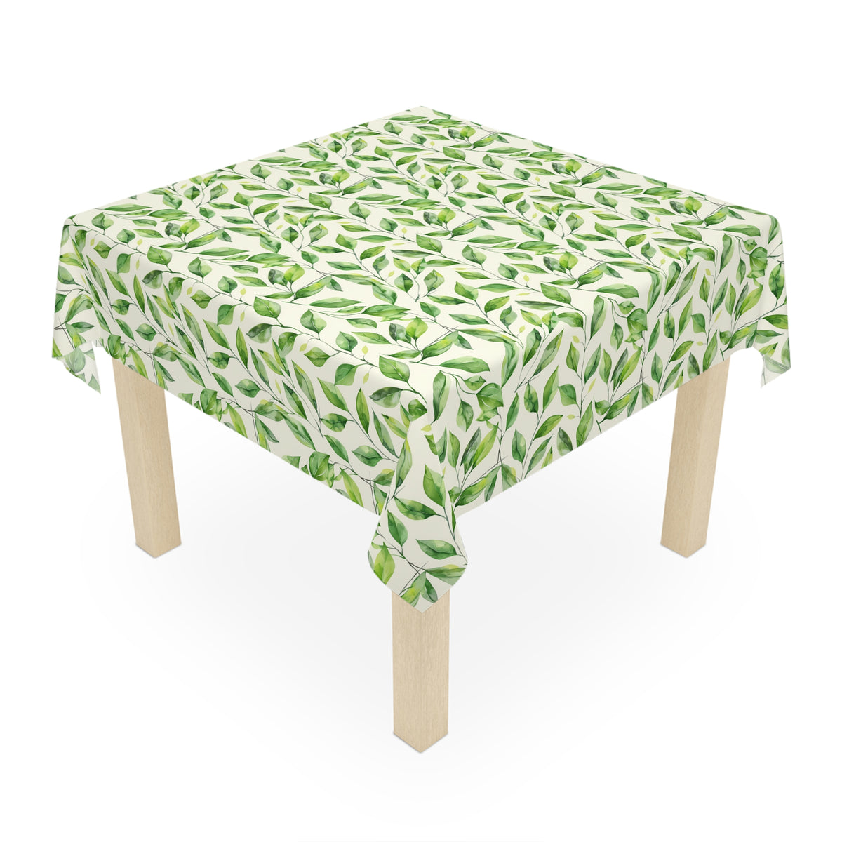 Decorative Tablecloth with Green Gardens Design, Durable Polyester (55.1&quot; x 55.1&quot;)