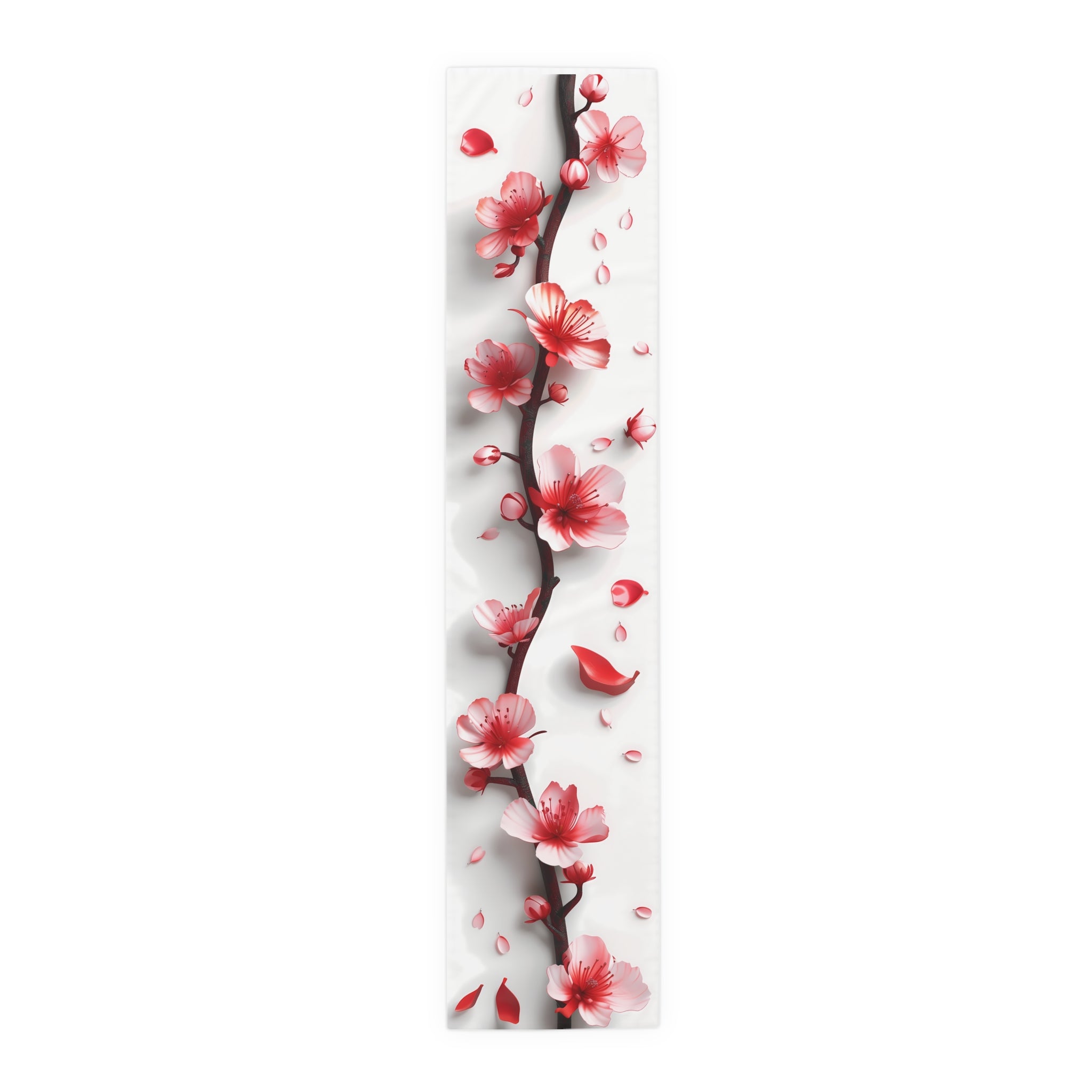 3D Table Runner with Pretty Plum Blossoms Design (16
