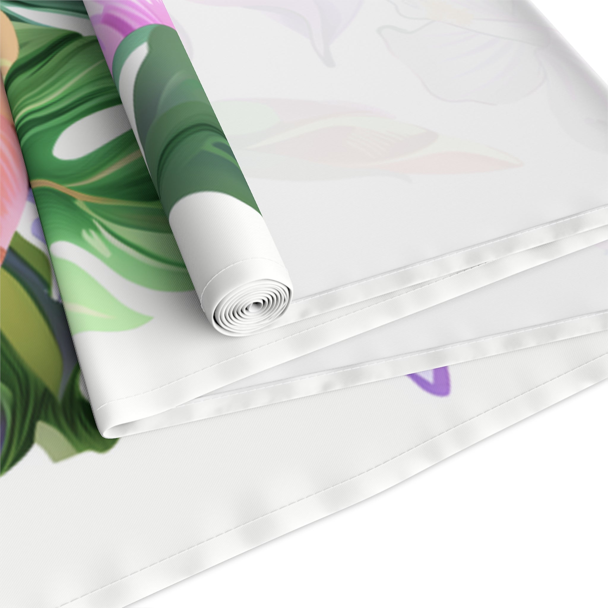 Tropical Table Runner with Vibrant Floral Design (16