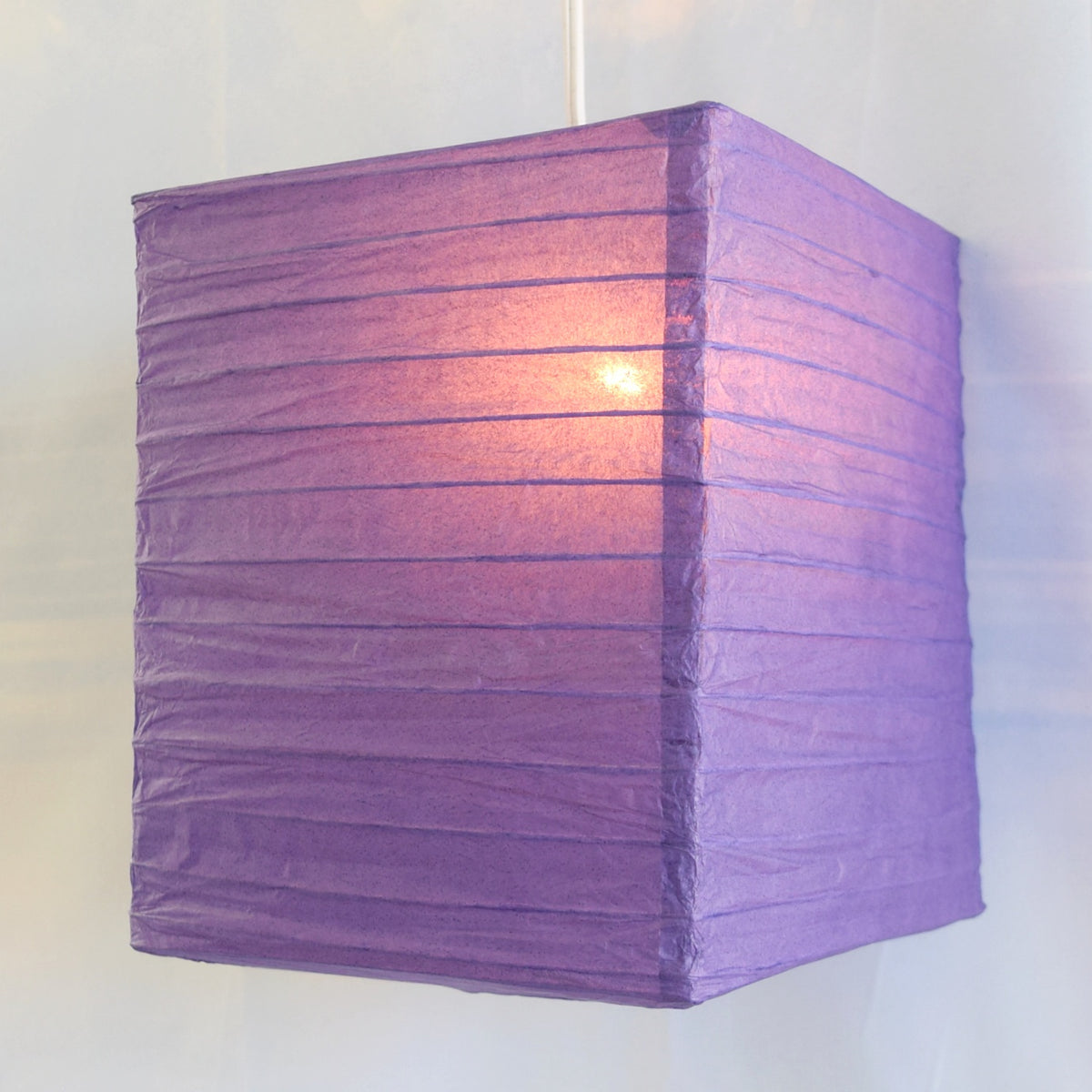 Dark Purple Hako Paper Lantern (8 inch x 10 inch)