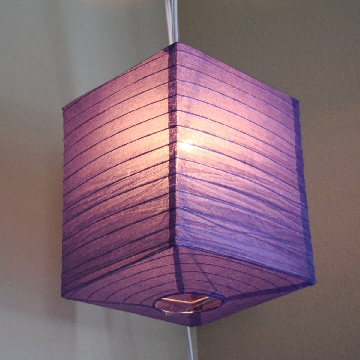 Dark Purple Hako Paper Lantern (8 inch x 10 inch)