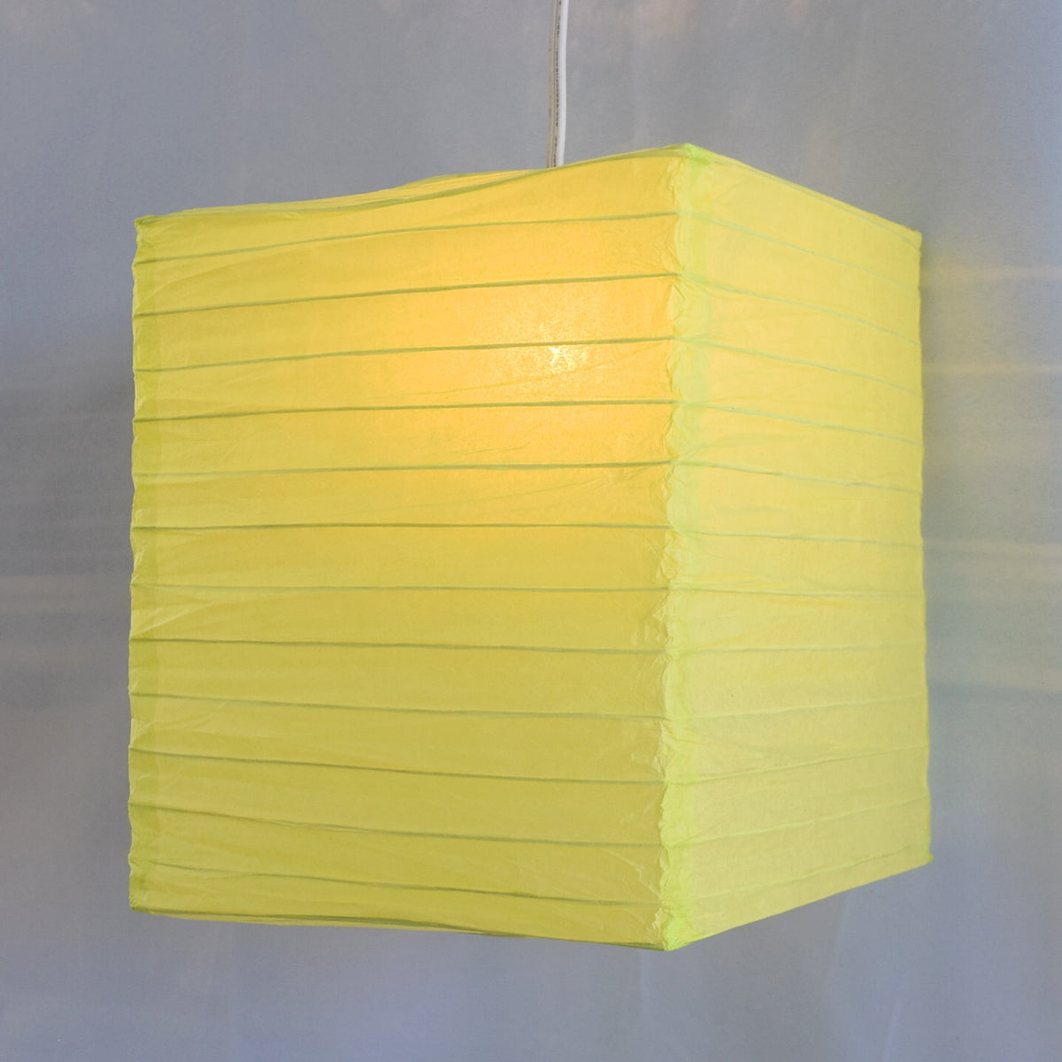 BLOWOUT Light Lime Hako Paper Lantern (8 inch x 10 inch)