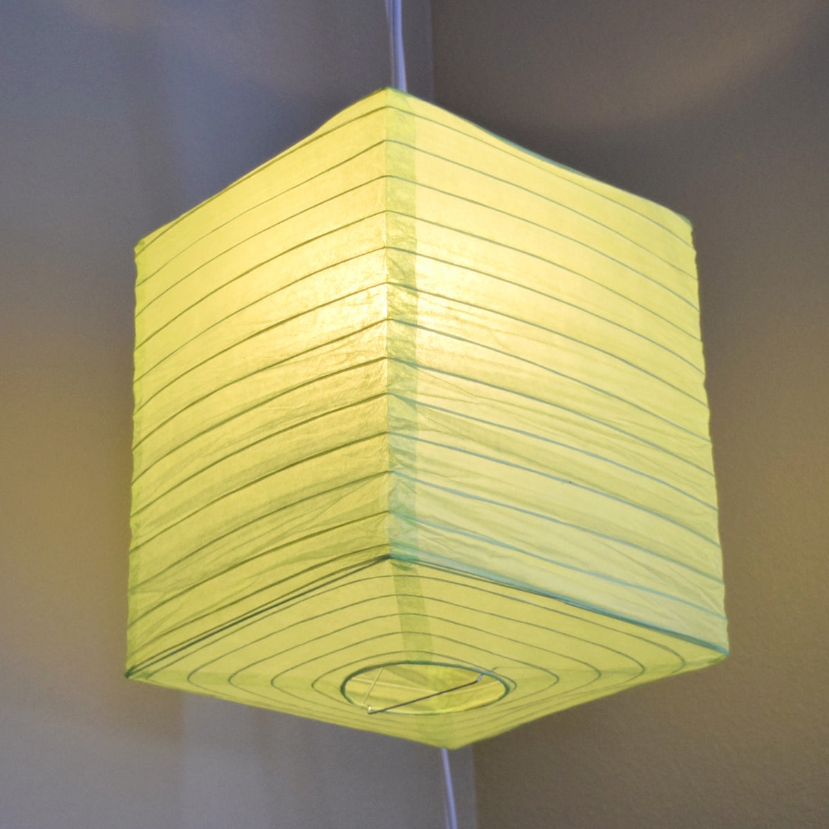 BLOWOUT Light Lime Hako Paper Lantern (8 inch x 10 inch)