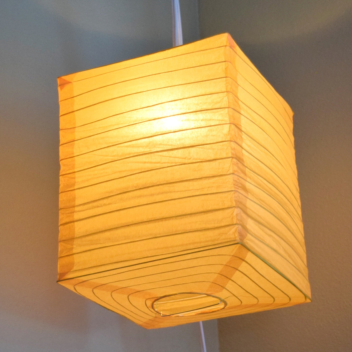 Orange Hako Paper Lantern (8 inch x 10 inch)