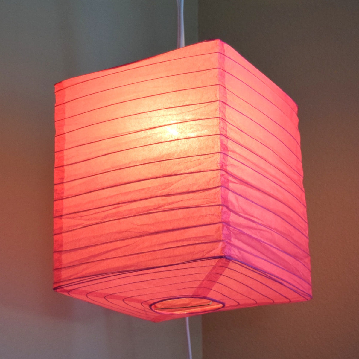 Fuchsia Hako Paper Lantern