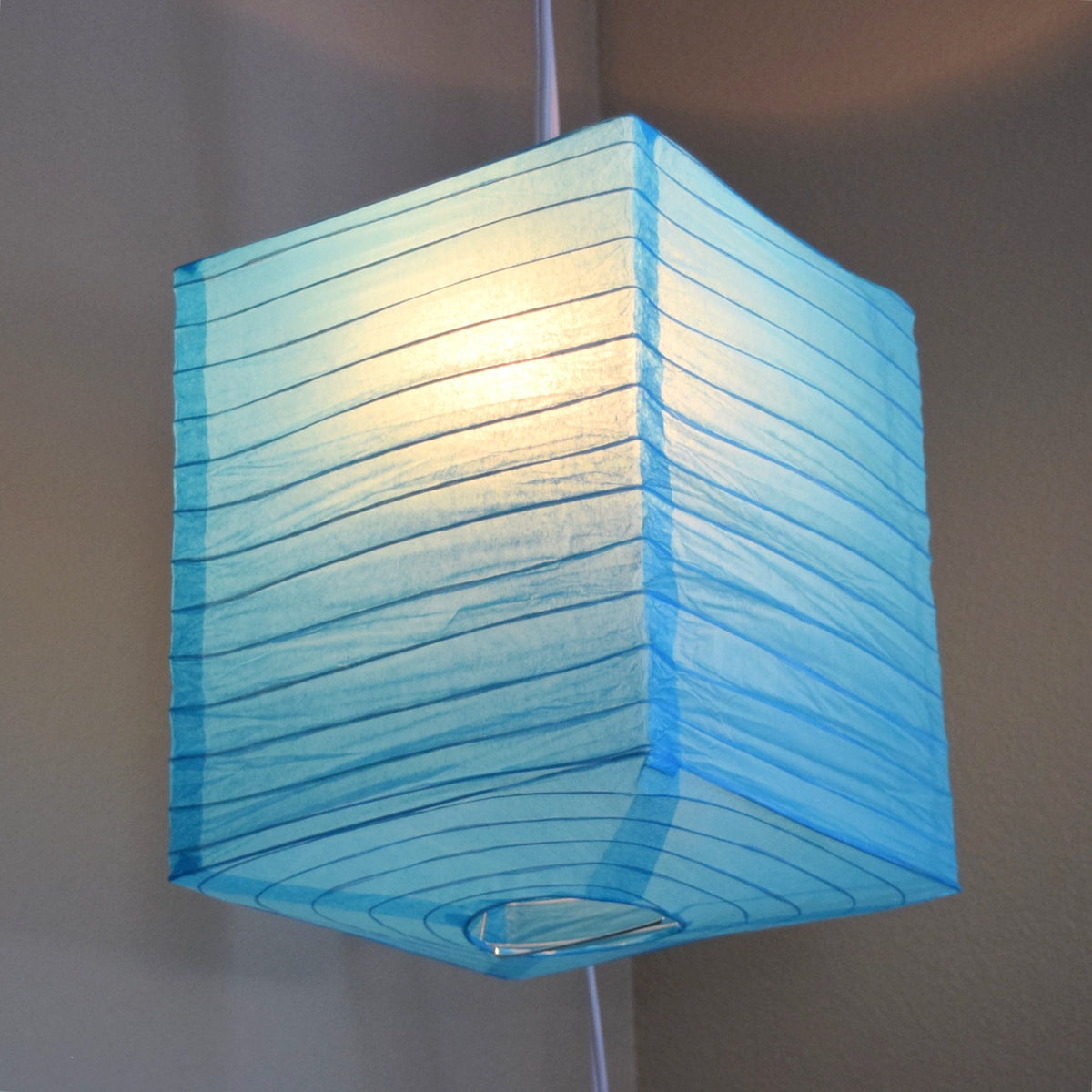 Turquoise Hako Paper Lantern