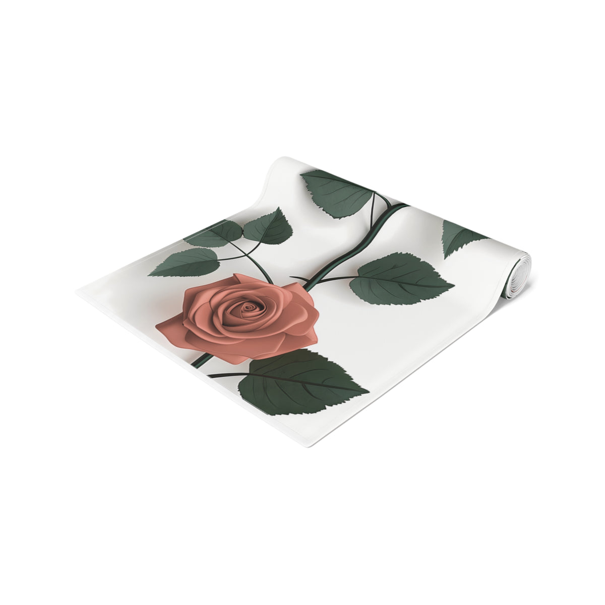 Classic Table Runner with Pretty Red Roses Floral Design (16&quot; × 72&quot;)