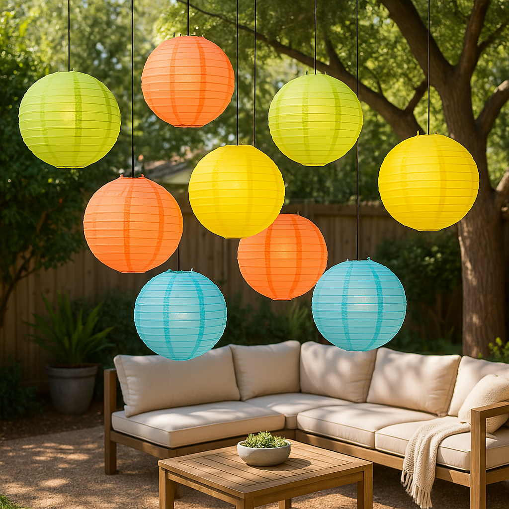 Bright Glow Easter Paper Lantern Combo Variety Set (12 PACK)