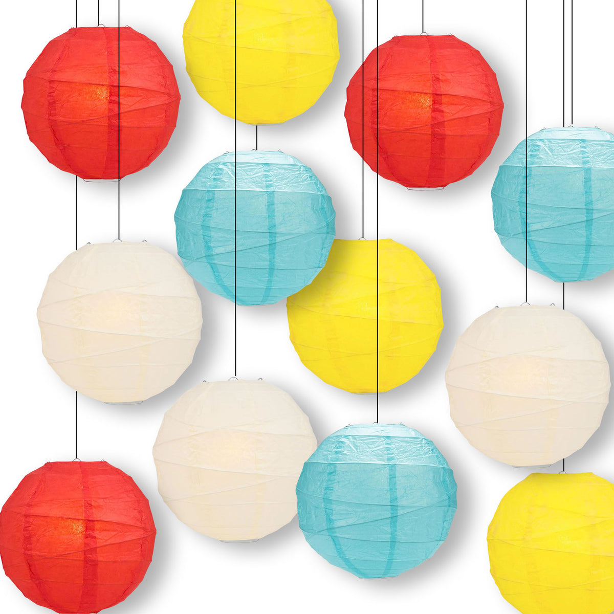 School Days Crisscross Paper Lantern Combo Variety Set (12 PACK)