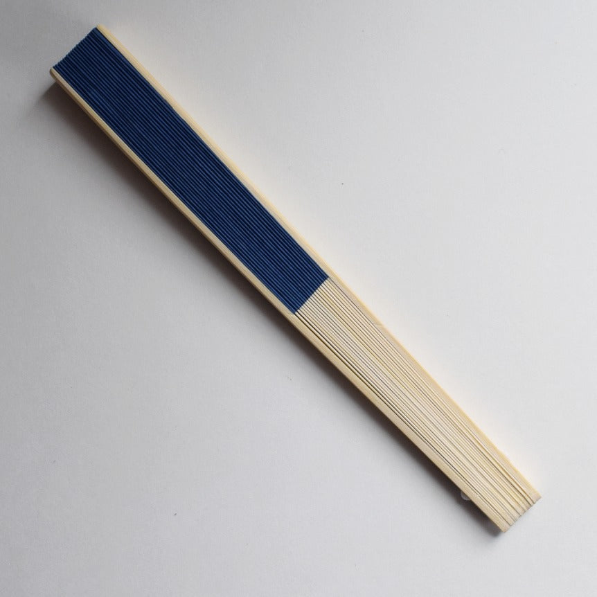 9&quot; Dark Blue Paper Hand Fans for Weddings, Premium Paper Stock (10 Pack)