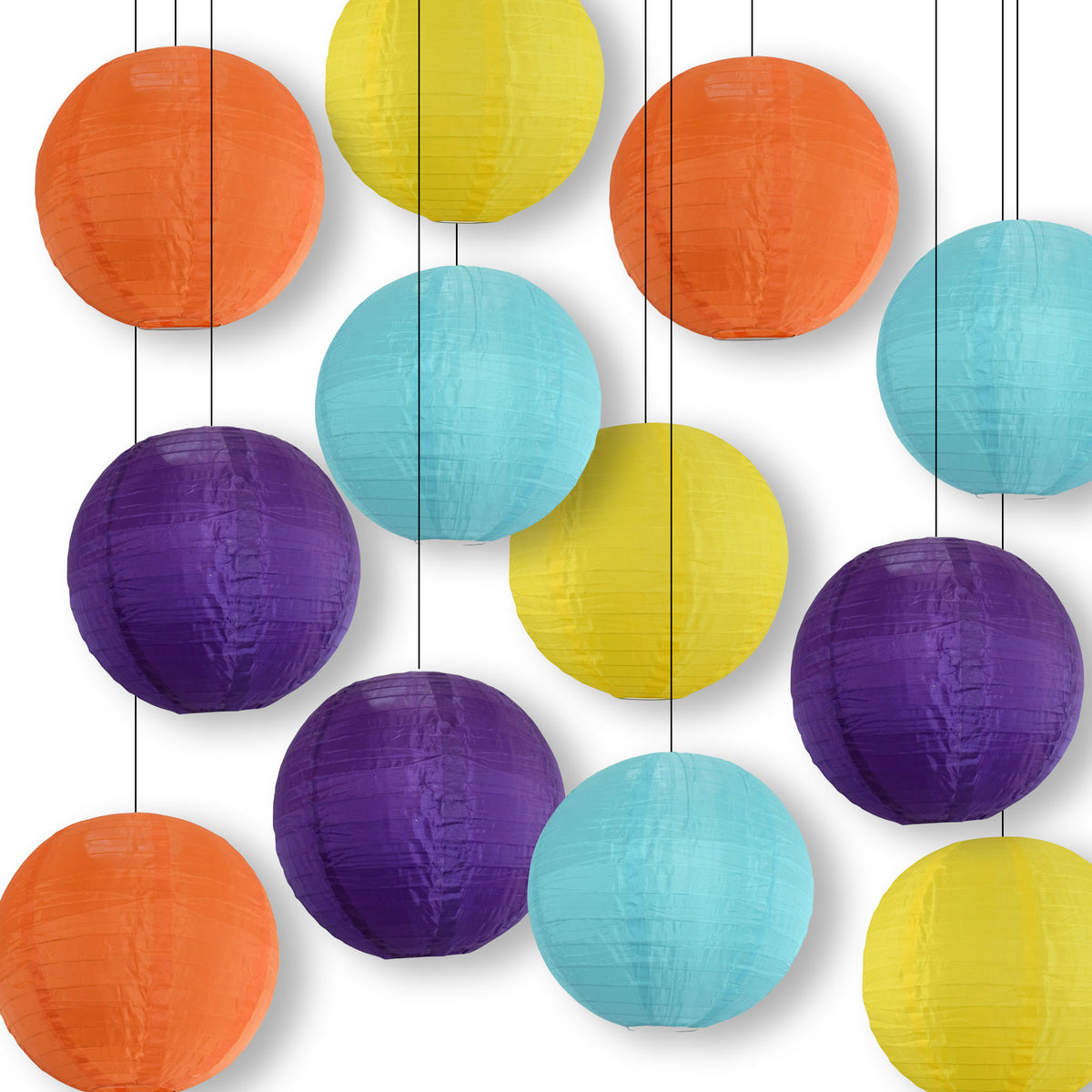 Electric Vibes Nylon Lantern Combo Variety Set (12 PACK)