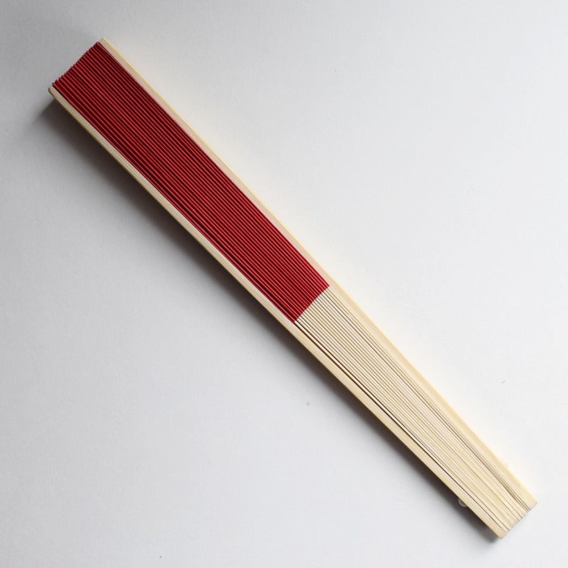 9&quot; Red Paper Hand Fans for Weddings, Premium Paper Stock (10 Pack)