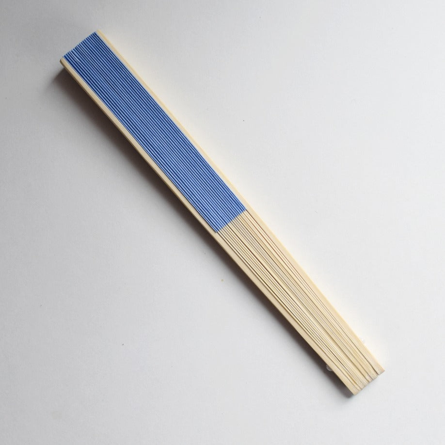 9&quot; Serenity Blue Paper Hand Fans for Weddings, Premium Paper Stock (10 Pack)