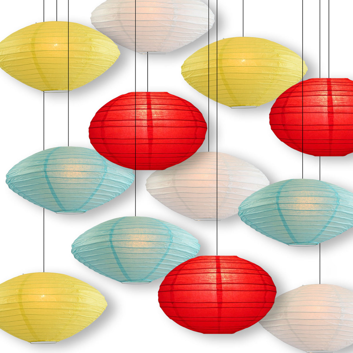 School Days Saturn Oval Lantern Combo Variety Set (12 PACK)