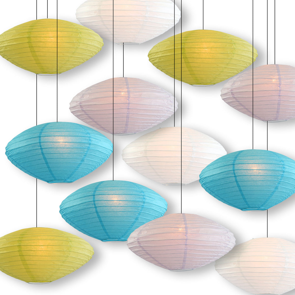 Ocean Breeze Saturn Oval Lantern Combo Variety Set (12 PACK)