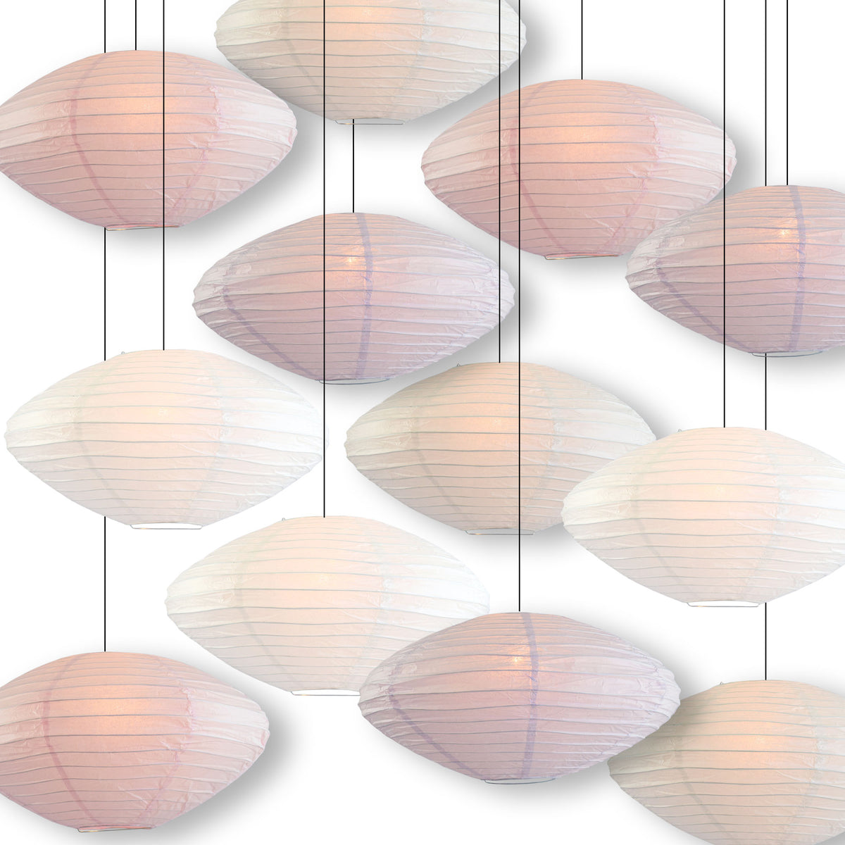 Dream Wedding Saturn Oval Lantern Combo Variety Set (12 PACK)