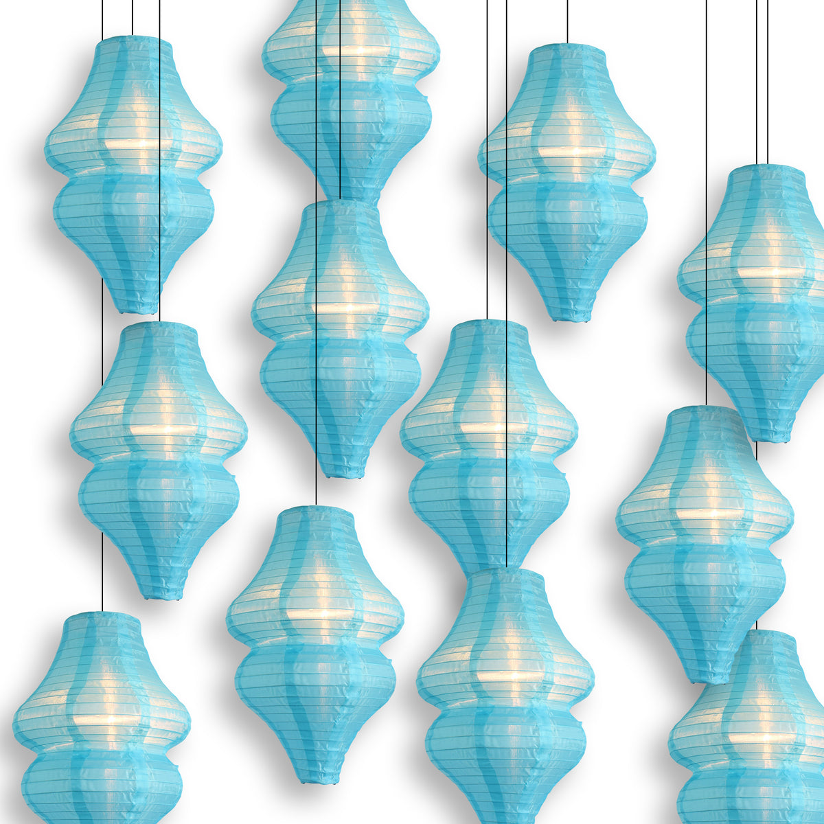 Baby Blue Beehive Unique Shaped Nylon Lantern, 10-inch x 14-inch
