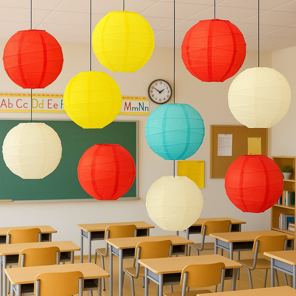 School Days Crisscross Paper Lantern Combo Variety Set (12 PACK)
