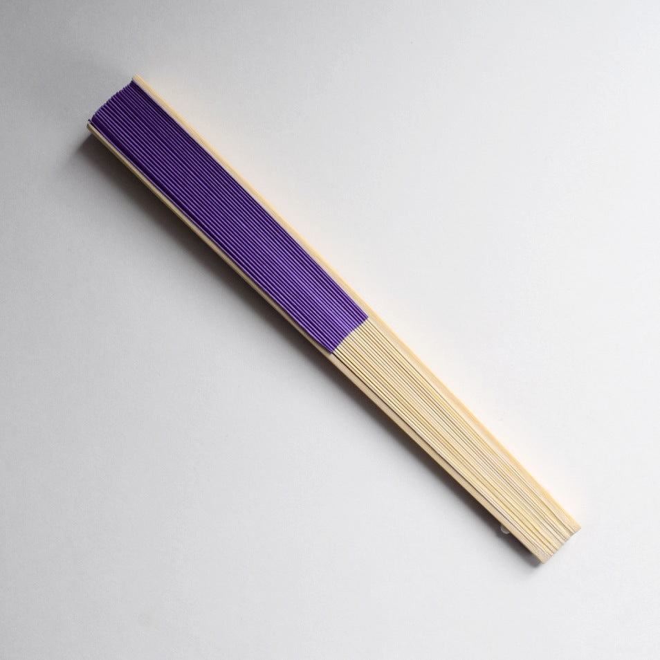 9&quot; Dark Purple Paper Hand Fans for Weddings, Premium Paper Stock (10 Pack)