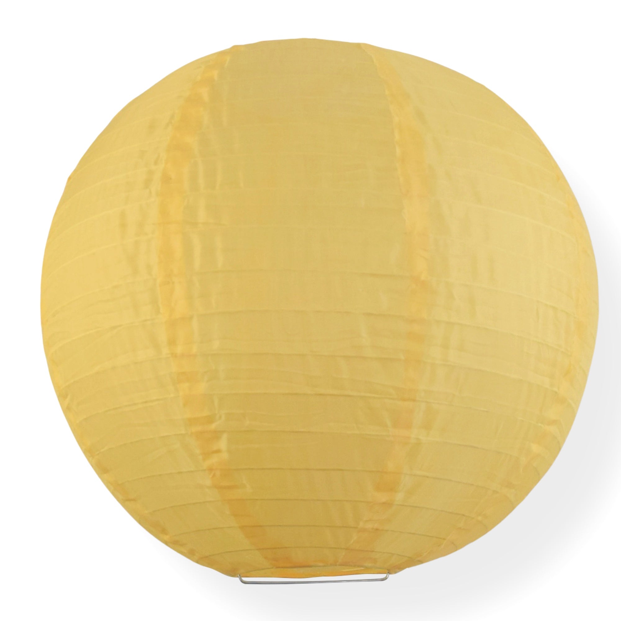 14" Gold Yellow Shimmering Nylon Lantern, Even Ribbing, Durable, Hanging - PaperLanternStore.com - Paper Lanterns, Decor, Party Lights & More