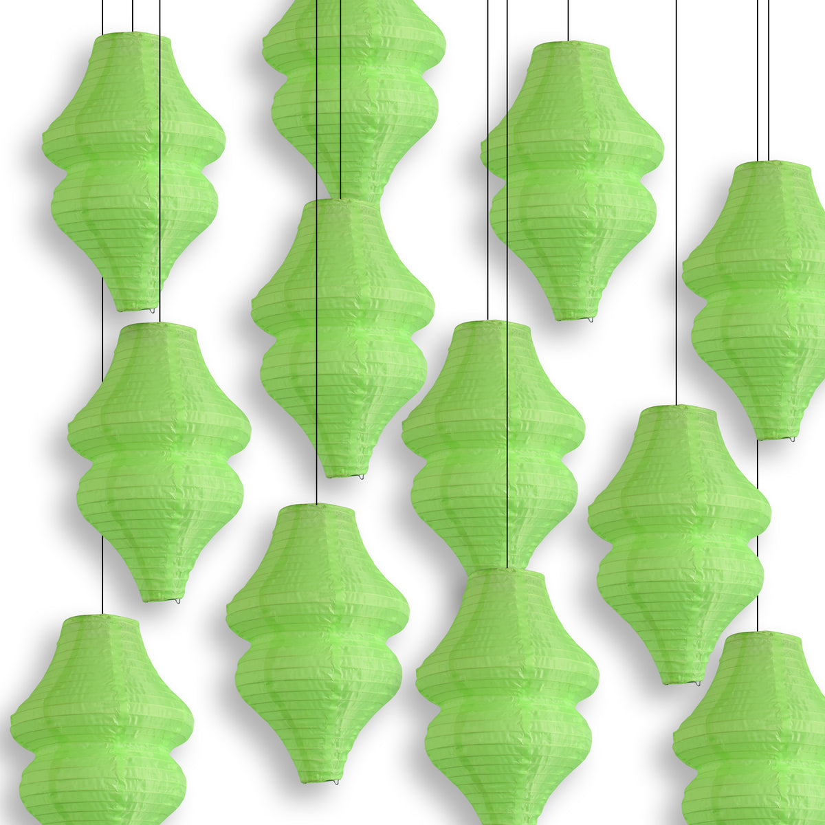 Neon Green Beehive Unique Shaped Nylon Lantern, 10-inch x 14-inch