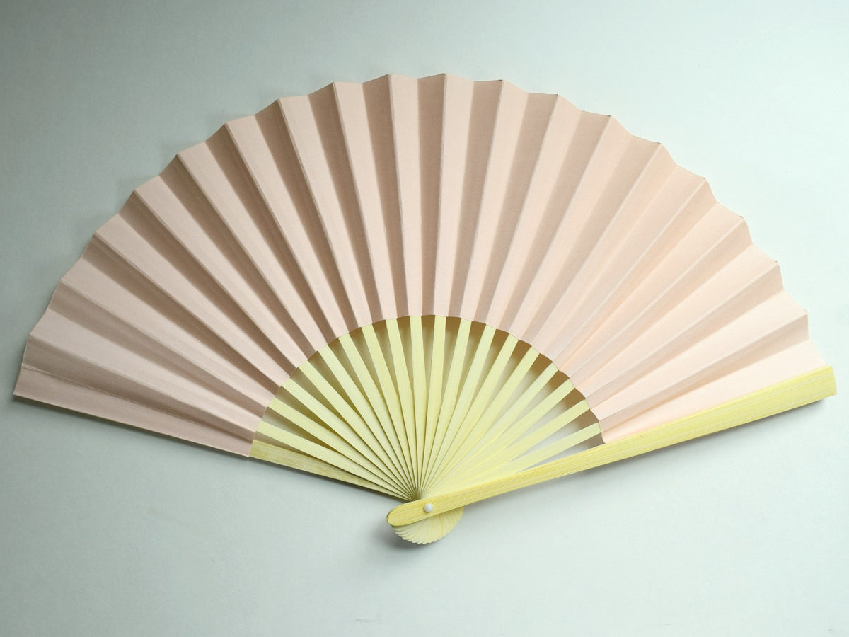 9&quot; Rose Quartz Paper Hand Fans for Weddings, Premium Paper Stock (10 Pack)