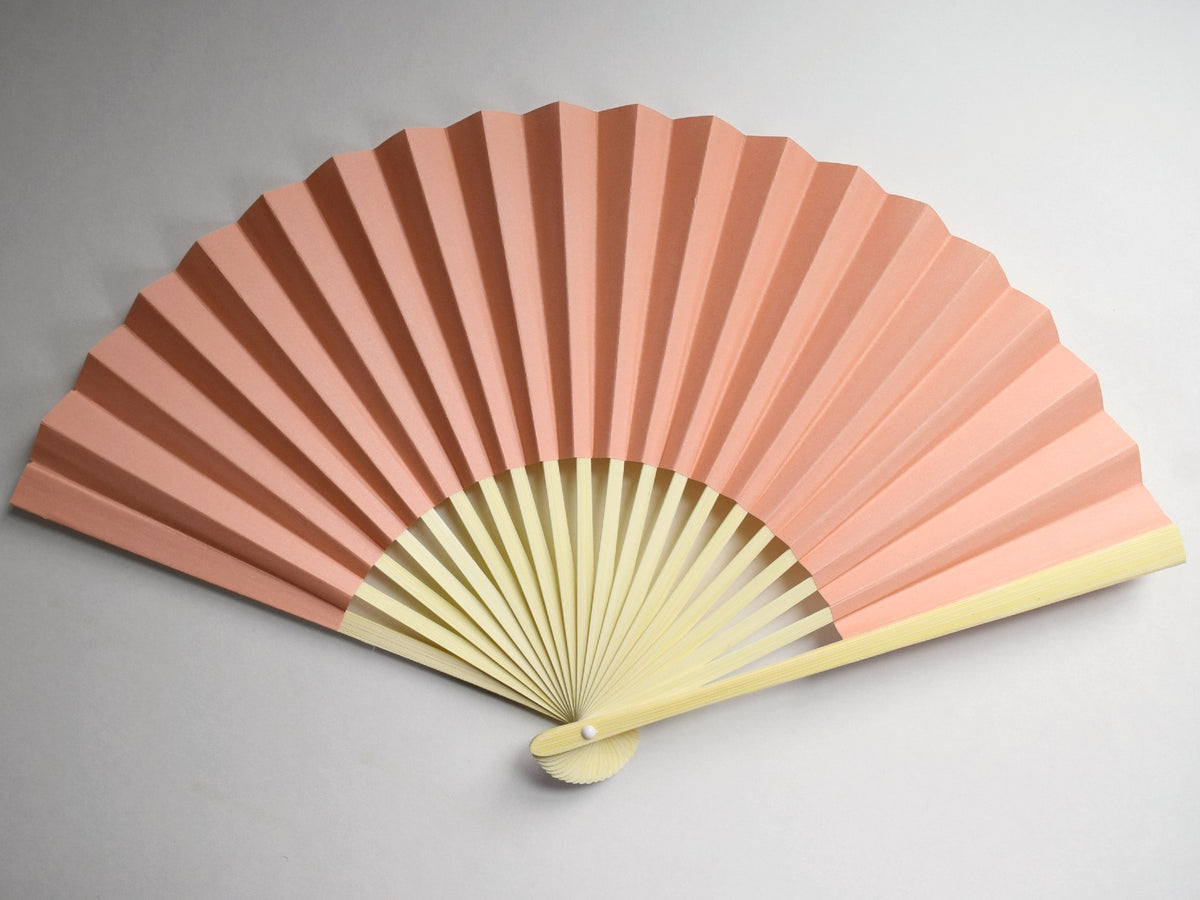9&quot; Roseate / Pink Coral Paper Hand Fans for Weddings, Premium Paper Stock (10 Pack)