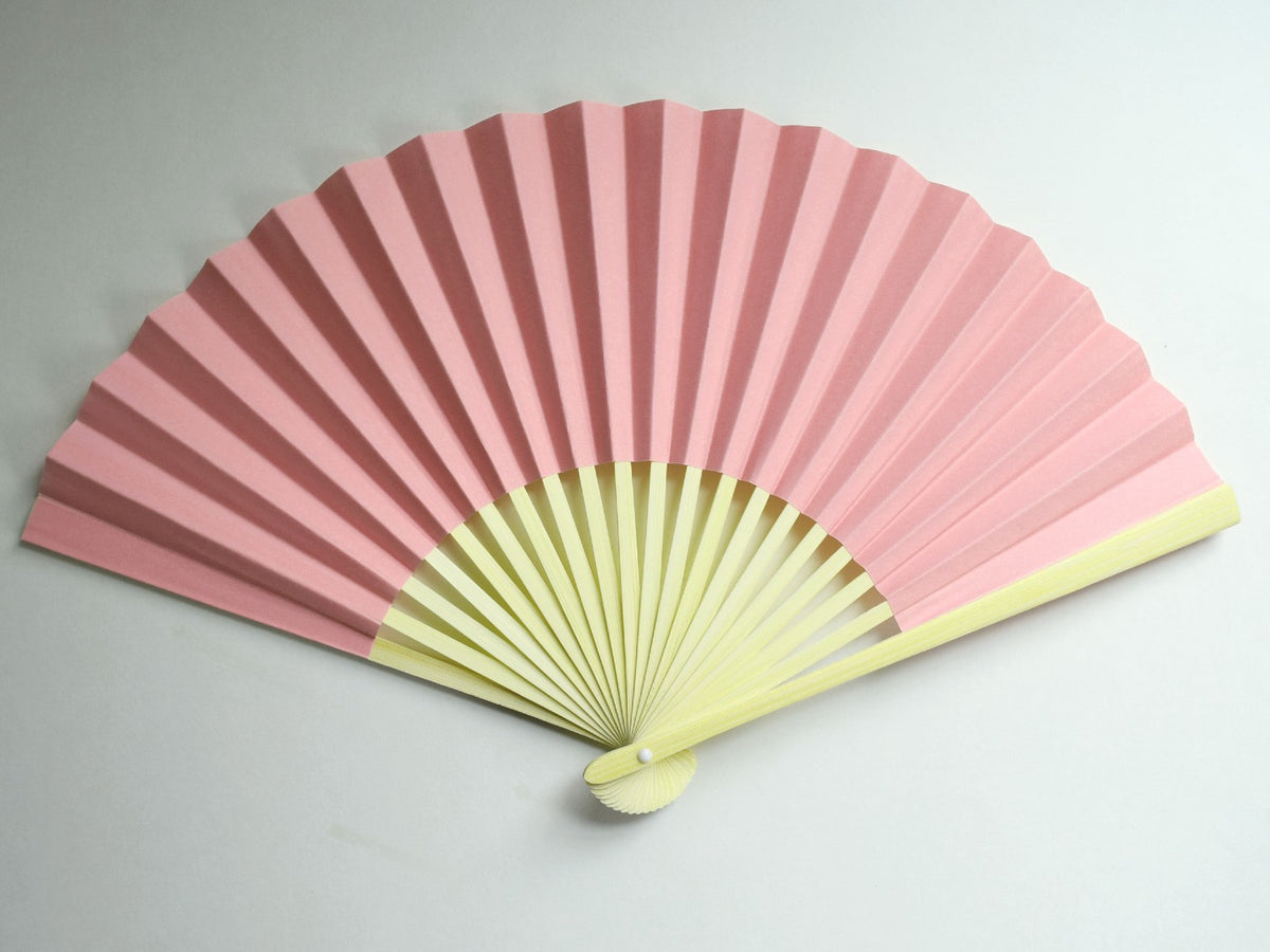 9&quot; Pink Paper Hand Fans for Weddings, Premium Paper Stock (10 Pack)