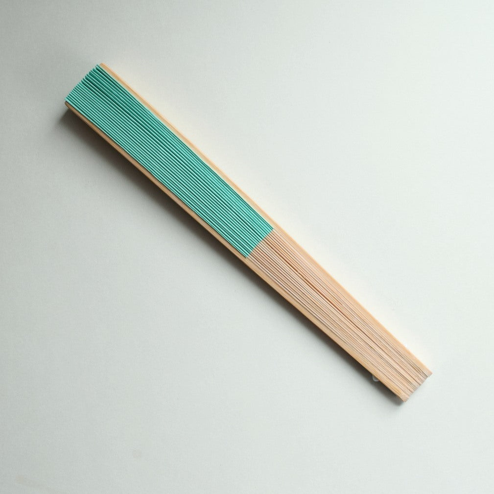 9&quot; Water Blue Paper Hand Fans for Weddings, Premium Paper Stock (10 Pack)