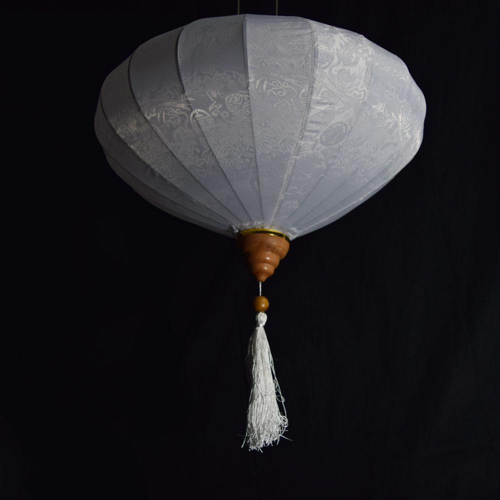 Small White Vietnamese Silk Lantern, Diamond Shaped