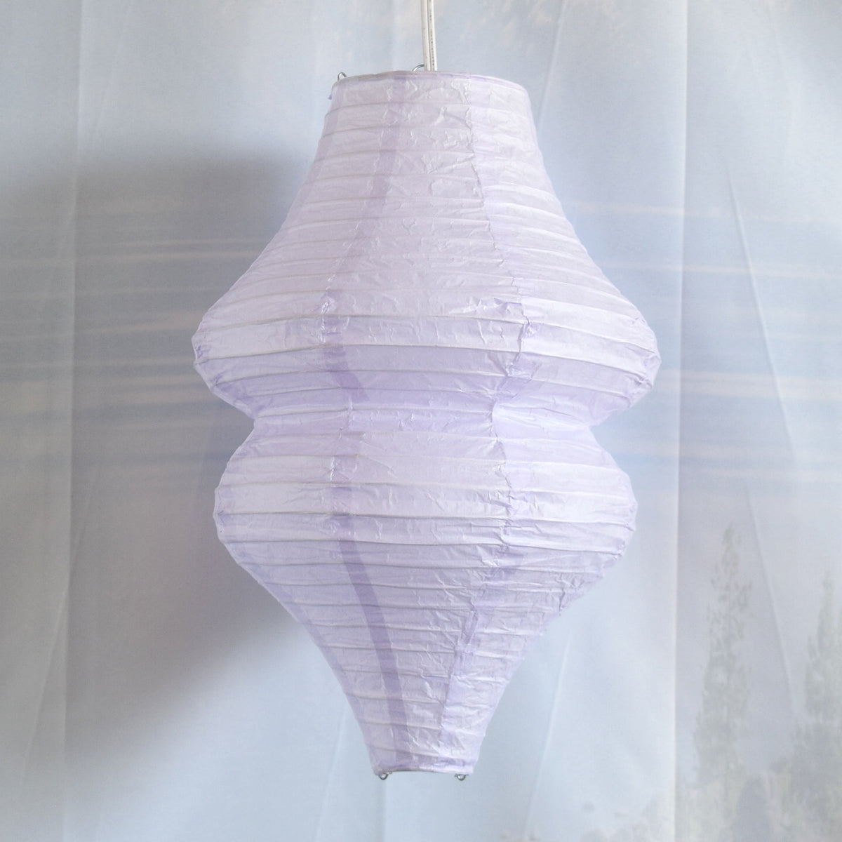 Lavender Beehive Unique Shaped Paper Lantern, 10-inch x 14-inch