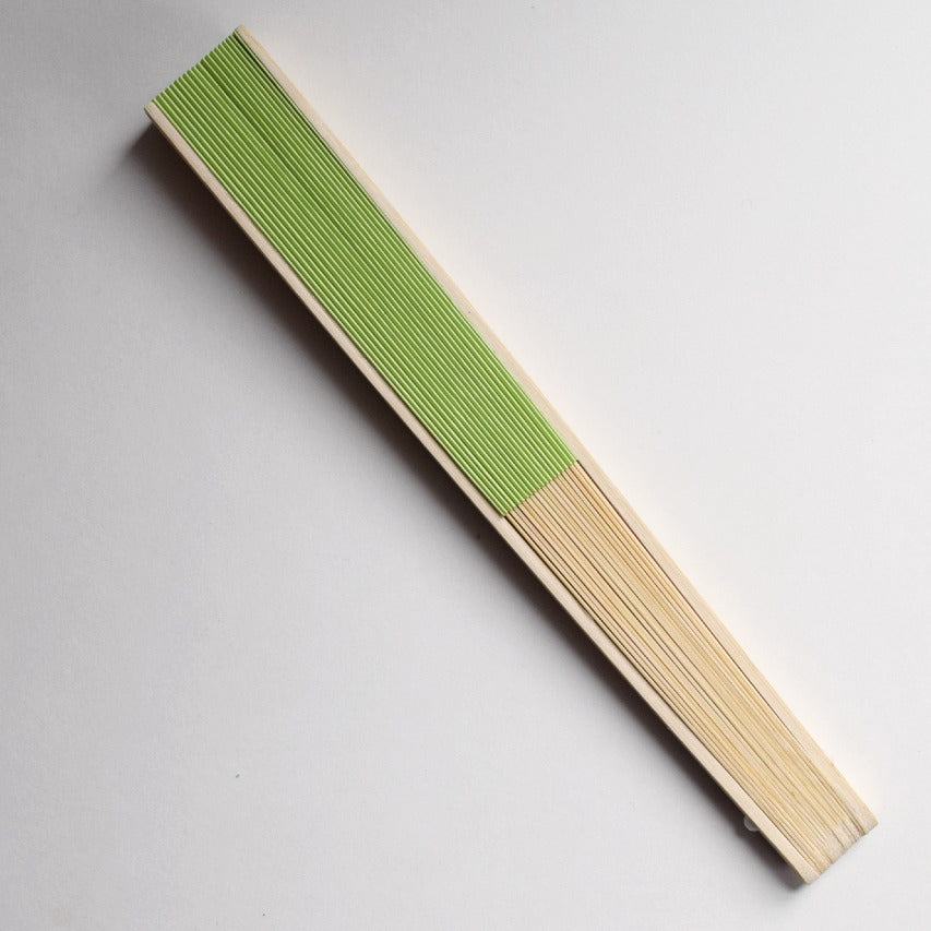 BLOWOUT 9&quot; Light Lime Green Paper Hand Fans for Weddings, Premium Paper Stock (10 Pack)