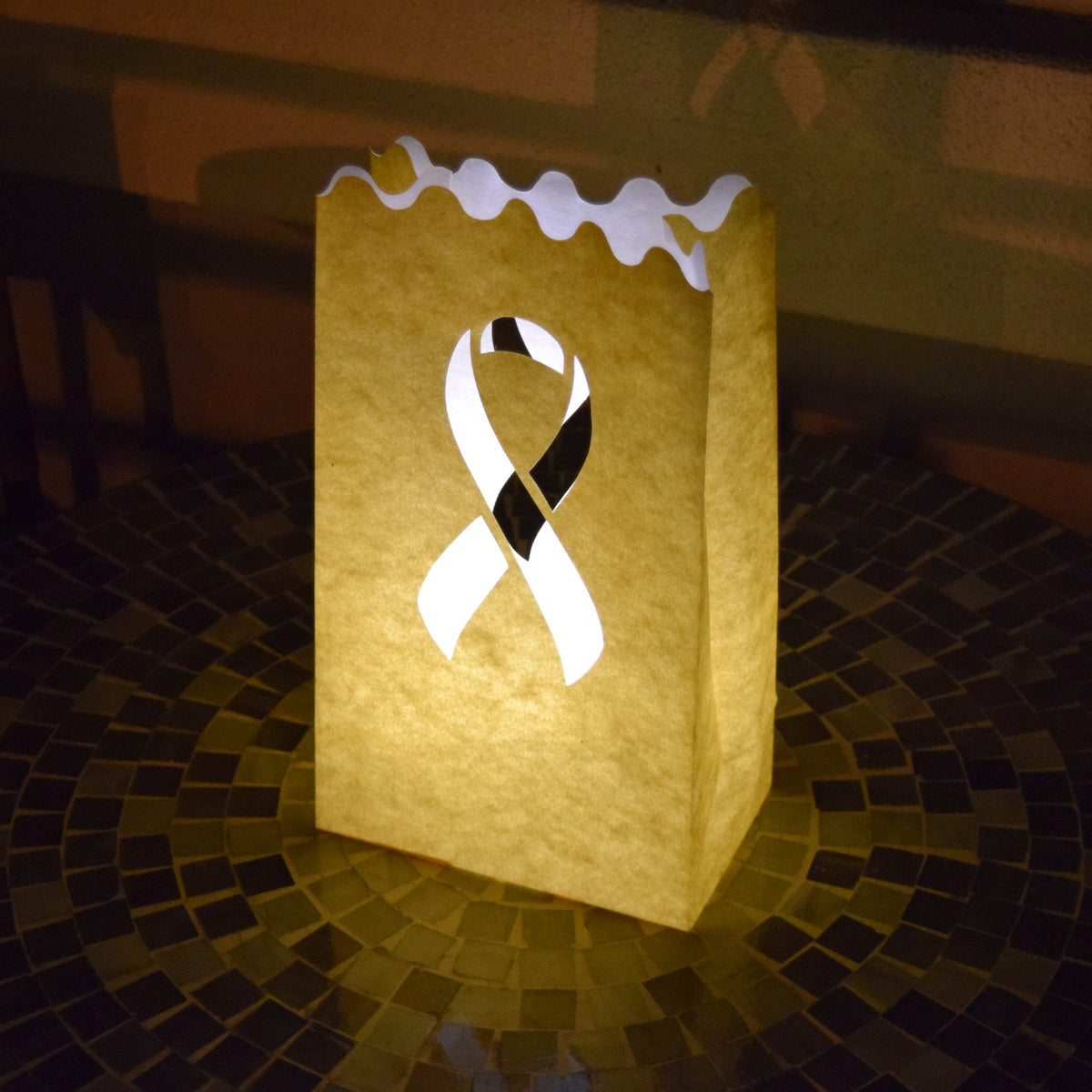 Yellow Breast Cancer Awareness Luminary Bags (Set of 10)