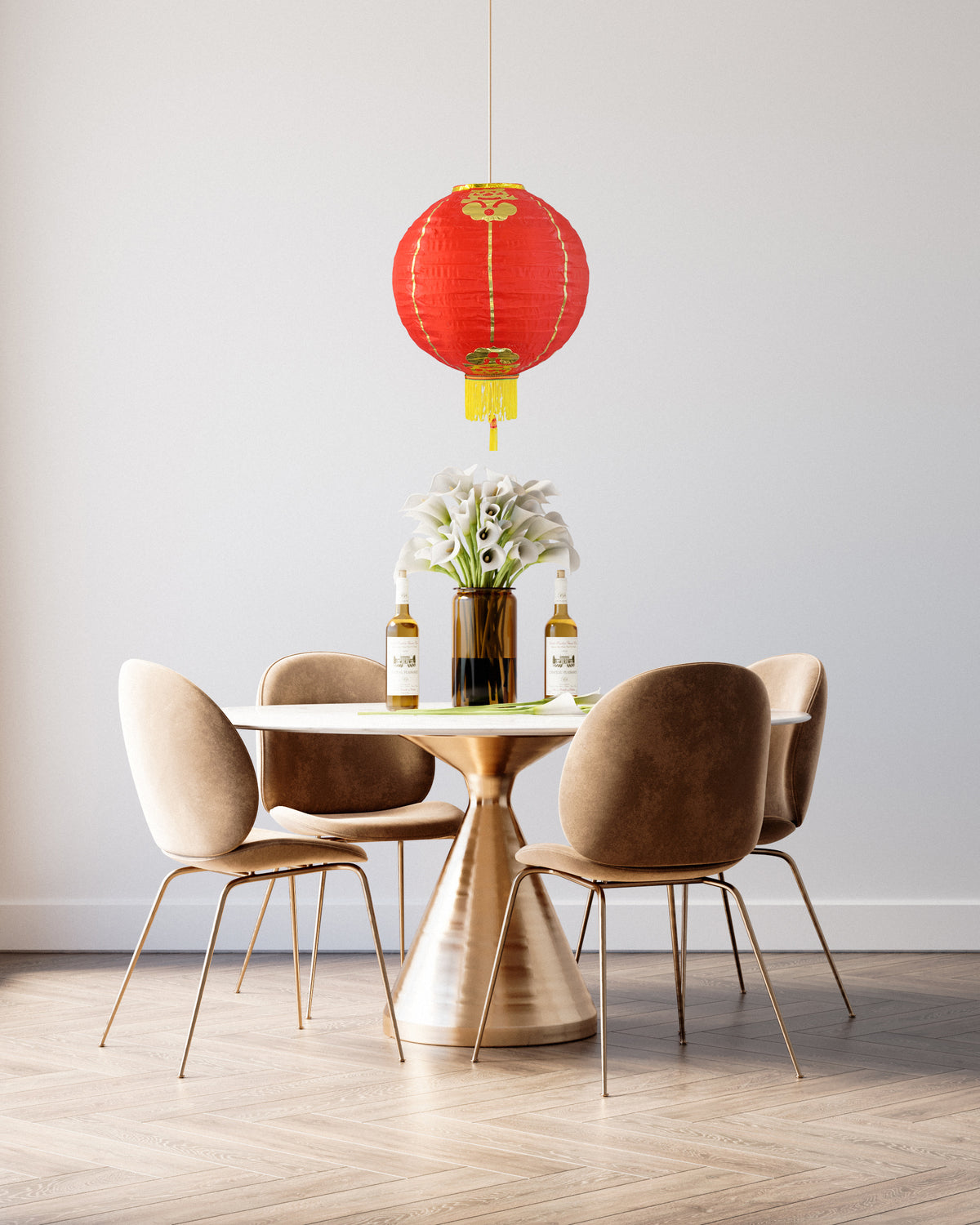 36&quot; Jumbo Red Traditional Nylon Chinese New Year Lantern with Tassel (Value Packs)